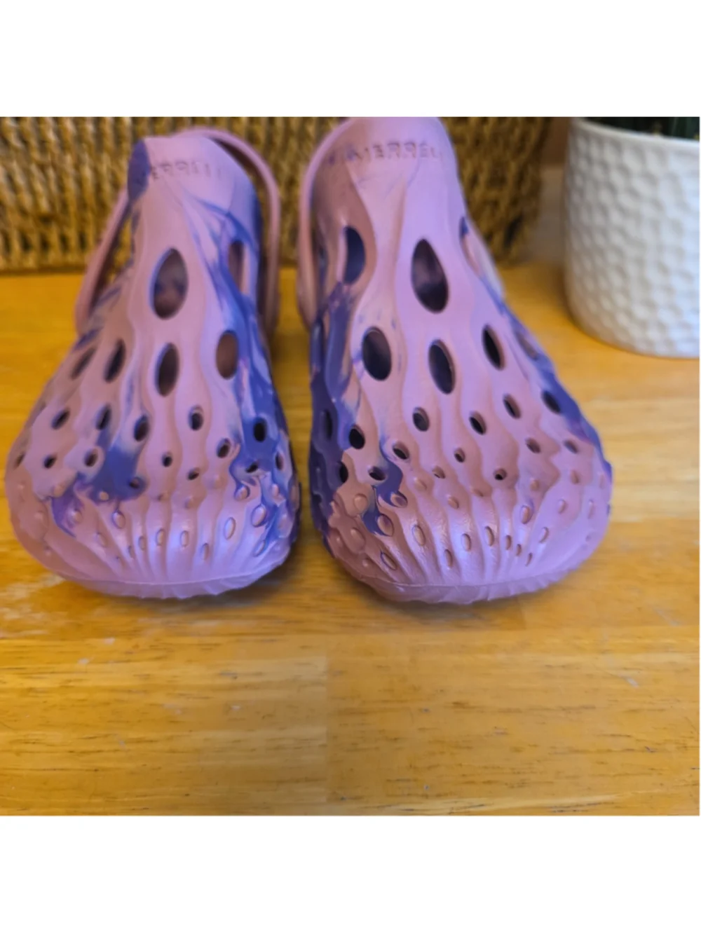 Merrell Hydro Moc Water Clog Sandals Pink Purple Marble Kids Girls Shoes Sz 2Y
